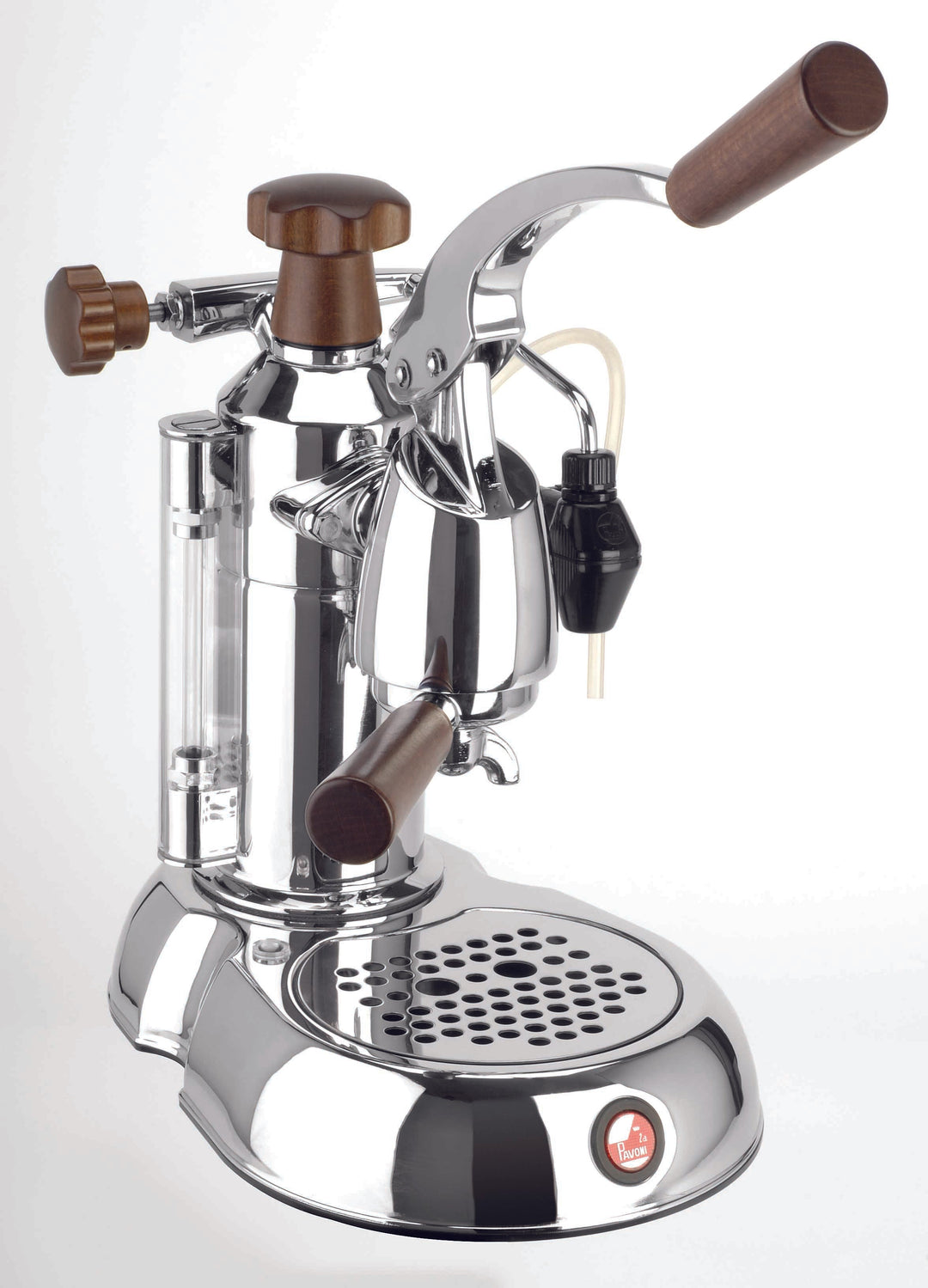 La Pavoni "Stradivari"  Europiccola 8 Cup - Chrome with Wood #ESW-8