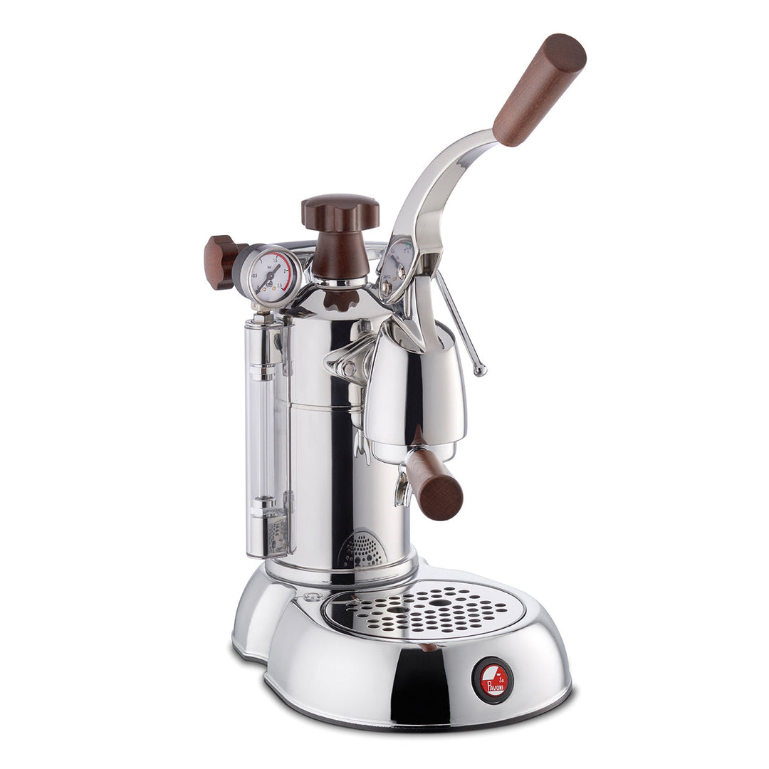 La Pavoni "Stradivari" 16 Cup Professional - Chrome with Wood #PSW-16- AVAILABLE 3/30/2022 - PREORDER NOW