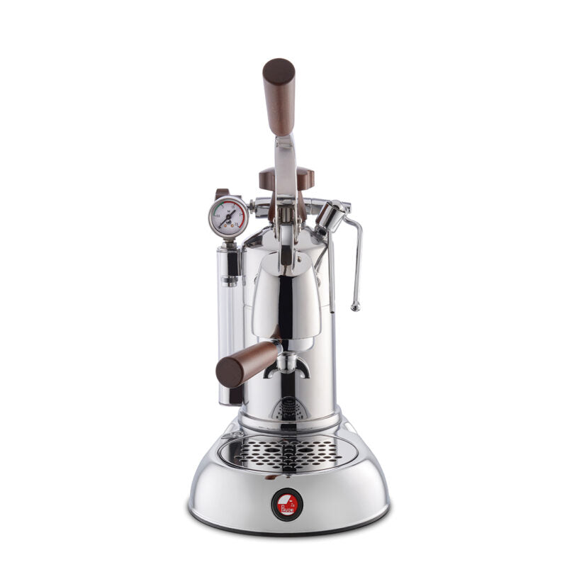 La Pavoni "Stradivari" 16 Cup Professional - Chrome with Wood #PSW-16- AVAILABLE 3/30/2022 - PREORDER NOW