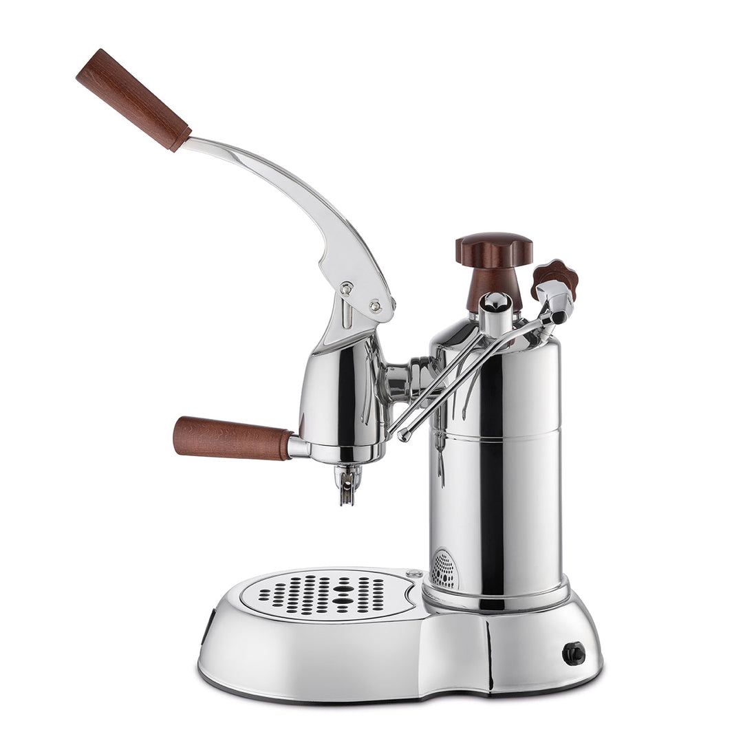 La Pavoni "Stradivari" 16 Cup Professional - Chrome with Wood #PSW-16- AVAILABLE 3/30/2022 - PREORDER NOW